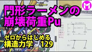 129　門形ラーメンの崩壊荷重Pu　【構力マラソン】ゼロからはじめる構造力学