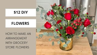 $12 Floral Arrangement w/ Grocery Store (Trader Joe's) Flowers