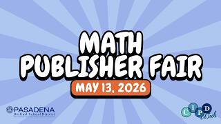 Pusd Math Publisher Fair