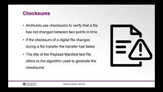 Introduction to the BagIt File Packaging Format