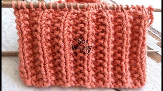 How to knit the Mock English Rib, ideal for beginners (English and Continental style) - So Woolly