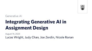 Integrating Generative AI in Assignment Design