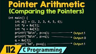 Pointer Arithmetic (Comparing the Pointers)