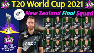 ICC T20 World Cup 2021 - New Zealand Team Final Squad | New Zealand Final Squad T20 World Cup 2021