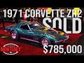 SOLD for $785,000 1971 Chevrolet Corvette ZR2 Convertible // Mecum Monterey 2023