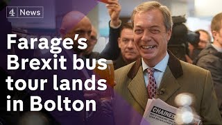 Farage pushes for hard Brexit on tour