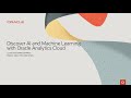 Discover AI and Machine Learning for Oracle Analytics Cloud