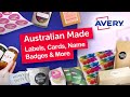 Australian Made Labels, Cards, Name Badges & More - Avery