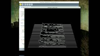 Unknown Pleasures visualization test with Processing