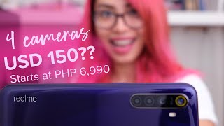 RealMe 5 unboxing \u0026 hands-on: 4-rear cameras on a sub USD 200 phone