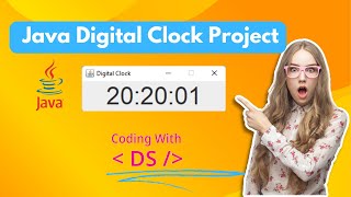 Create Digital Clock using Java || Basic Project Java || @CodingWithDS || #java #project #tutorial