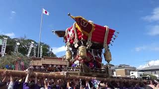 令和五年淡路市岩屋　石屋神社秋祭り　石屋神社引っ込み・練り・宮出