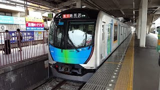 西武40000系 40105F 鷺ノ宮駅到着～発車 '18.07.12