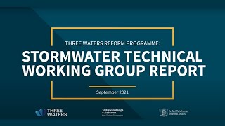 Stormwater Technical Working Group Report  | Three Waters Reform Programme