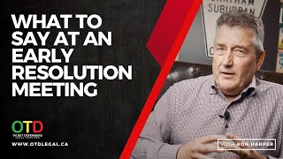 WHAT TO SAY AT AN EARLY RESOLUTION MEETING (2025)