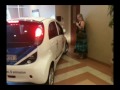 mitsubishi i miev in a building