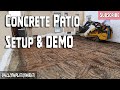 How to Setup & Form a Concrete Patio with Drains Part 1