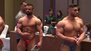 Iran bodybuilder backstage, 2019 Asia championship