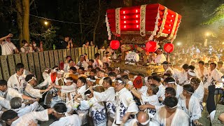 R5.8.1 八尾 恩智神社夏祭り 太鼓台・神輿 宮入 石段上り 2023/08/01(火)