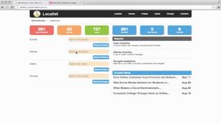 Localist Administration - Admin Dashboard Overview