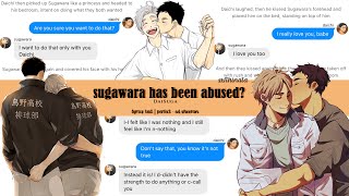 ꕥ sugawara has been abused? | haikyuu texts