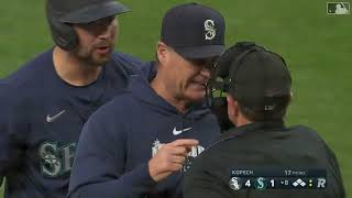 Scott Servais gets EJECTED after HORRIBLE called strike 3 on Cal Raleigh