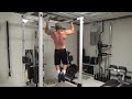 banded corner rack pull ups for bodyweight lat training