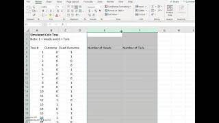 Simulating Coin Toss in Excel