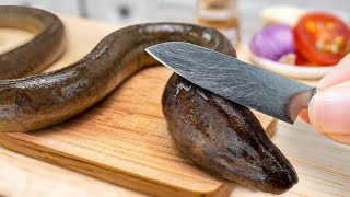 Yummy Miniature Eel with Cheetos Recipe 🐍 Fishing Eel with Egg and Cook in Mini Kitchen -ASMR Video