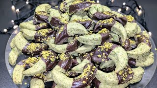 Pistazien Kipferl / Pistazien Kekse / Pistazie / Weihnachtsgebäck / Advent / XMAS Cookie/Pistachios