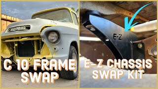 Mounting 1955 -1959 Chevy/GMC truck on a C10 frame / E-Z Chassis Swap Kit / C10 Frame swap