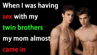 When I was having sex with my twin brothers, my mom almost came in|Gay Story|Gay Love Story