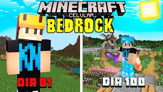 SOBREVIVI 100 DIAS no Minecraft Bedrock - O FILME