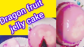 ഡ്രാഗൺ ഫ്രൂട്ട് ജെല്ലി കേക്ക് / how to make dragon fruit jelly cake / gelatin jelly cake 🍰