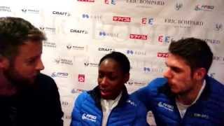 Vanessa James / Morgan Ciprès (FRA) Interview at Trophée Eric Bompard