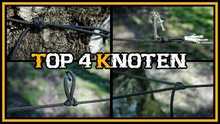 Top 4 Bushcraft Outdoor Knoten - Topsegelschotstek Kreuzknoten Achterknoten Schmetterlingsknoten