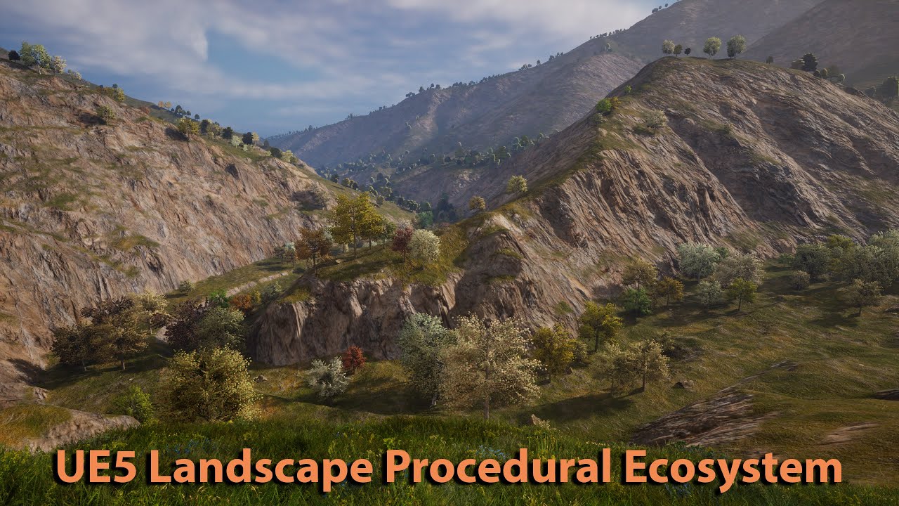 Landscape Procedural Ecosystem For Unreal Engine 5 (UE5) - YouTube