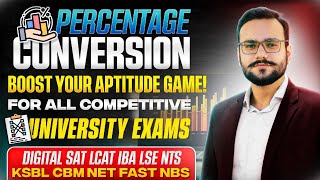 Percentages | Percentage Conversions One-Shot | General Maths | BCAT, SAT, LCAT, NBS, NTS