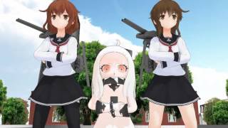 [NiCo Hoppou MMD] 【MMD】ほっぽちゃんと雷電でようかい体操第一【モデル配布あり】