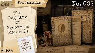 The Registry of Recovered Materieals 002 | Make a Mysterious Folio | Free Printables