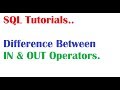 SQL Tutorial for beginners: Difference Between IN and EXISTS Operators in Oracle