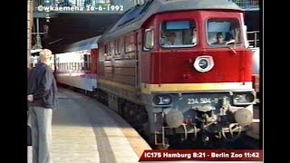 26 Juni 1992 Tagesausflug  im Intercity von Bremen nach Berlin über Hamburg/Hannover