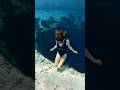 Taking a leap in to Dean's Blue Hole #ocean #worlddiving #underwater #mermaid