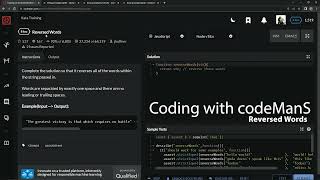 Codewars 8 kyu Reverse Words Javascript