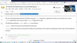 Python for Data Science : Lesson 5 - Iterators and Generators
