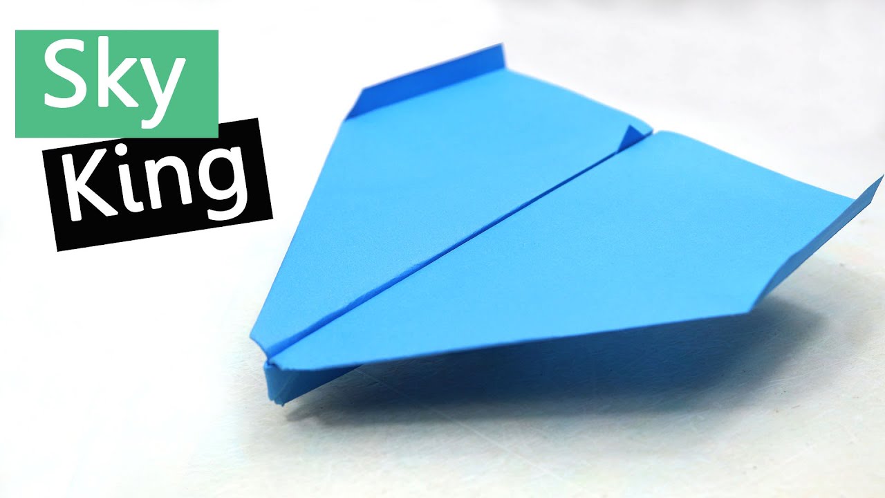 How To Make The World Record Paper Airplane That Flies FAR - Sky King ...