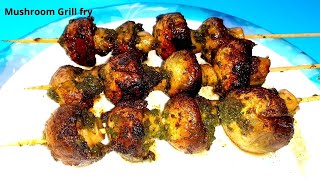 Superb easy \u0026 quick Green masala mushroom grill l ಹಸಿರು ಮಸಾಲಾ ಮಶ್ರೂಮ್ ಗ್ರಿಲ್l हरा मसाला मशरूम ग्रिल