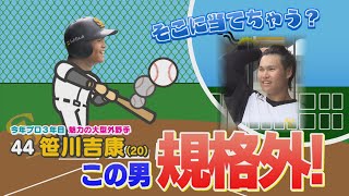 規格外男！“そこまで飛ばすか？！”驚愕の飛距離はまさに柳田二世だ！笹川吉康 の新エピソードにびっくり！ #テレビ西日本 #sbhawks #ホークス #とべとべホークス