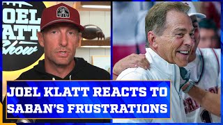 Joel Klatt reacts to Nick Saban’s frustrations after Alabama's loss to Michigan