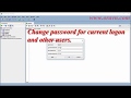 [en] SQL Developer- How to change password for current logon user and other users?